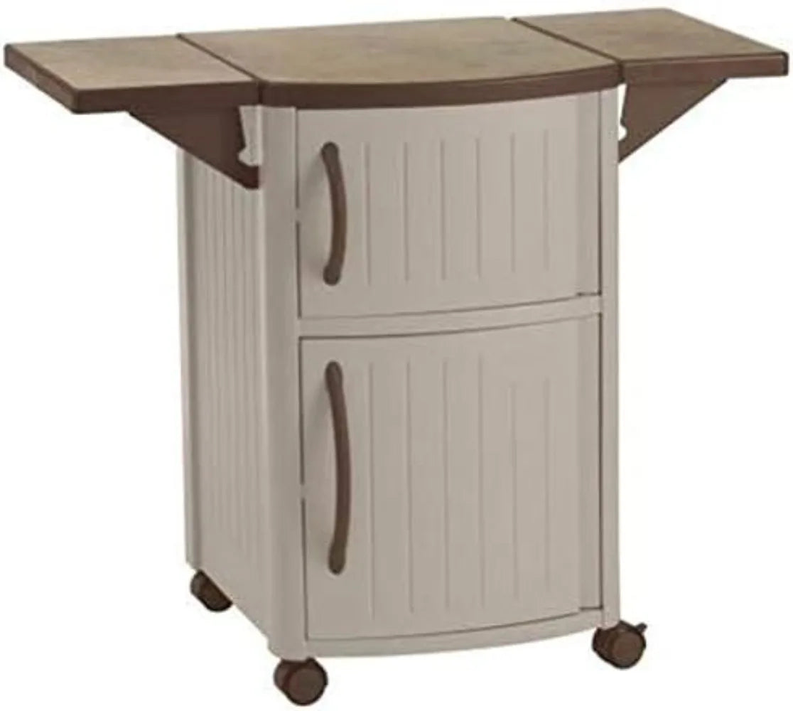 RBXCHign Outdoor Grill Prep Station Cart Storage Cabinets