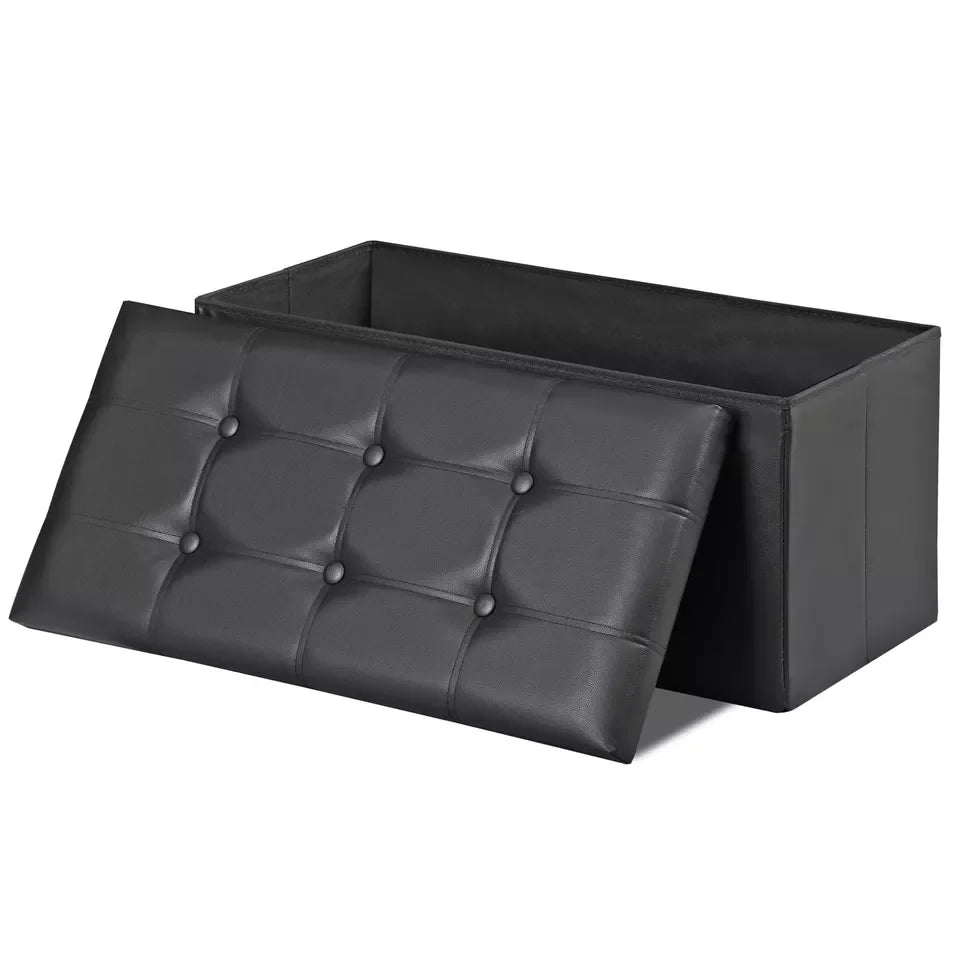 Storage Ottoman Bench with Sturdy Design for Living Room
