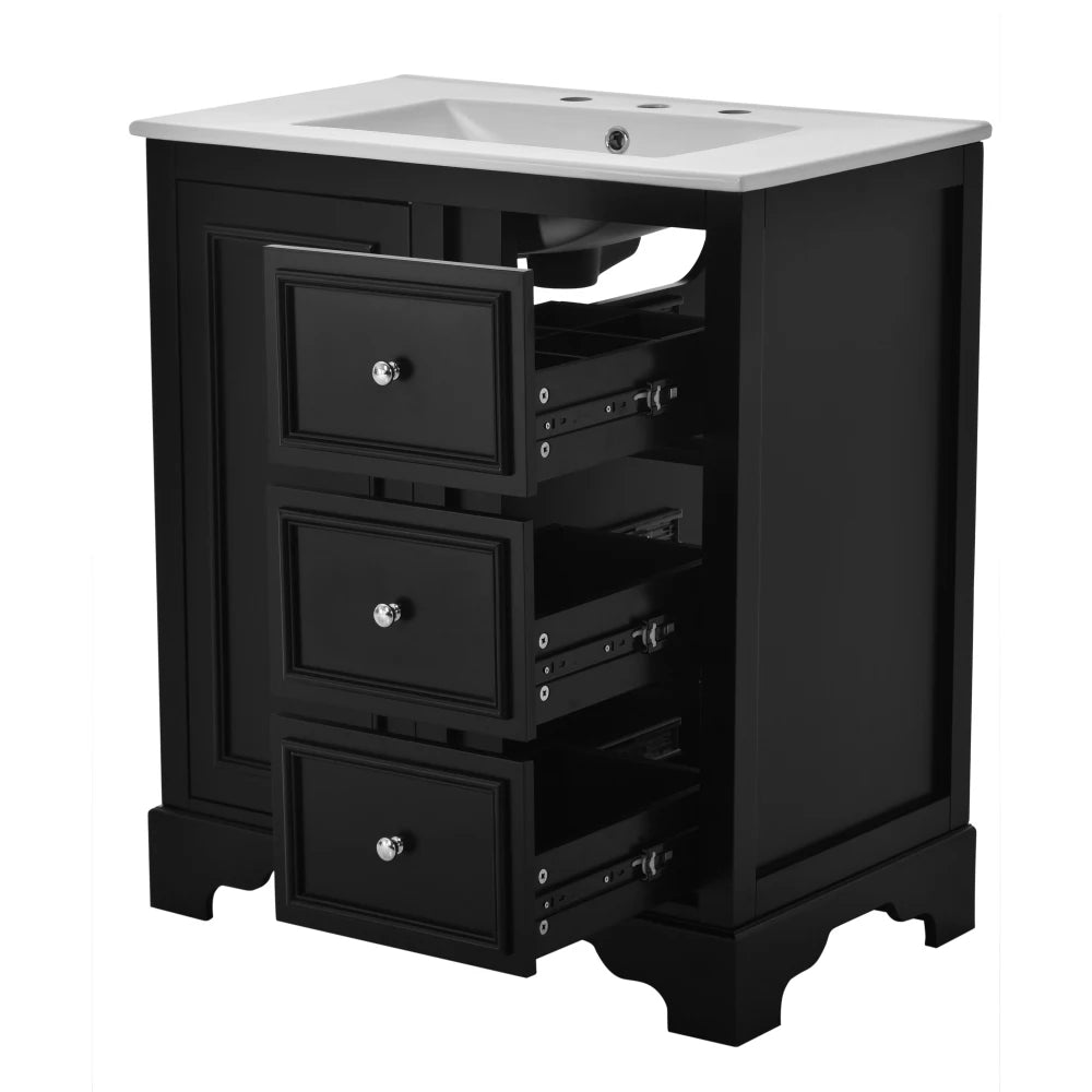 LWOHign Concerned Vanity With Sink Modern Storage Cabinet