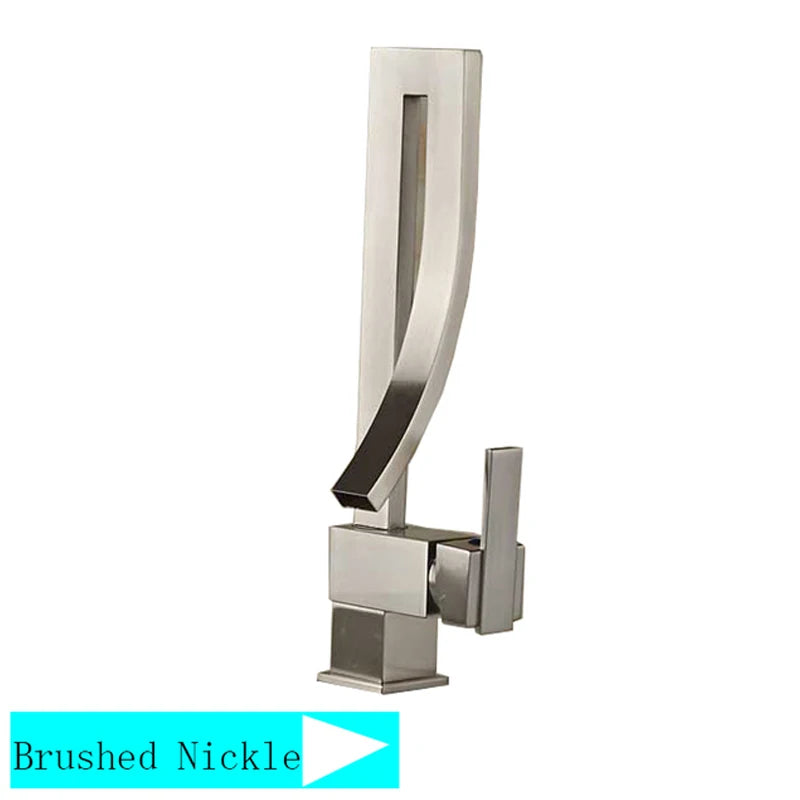 Wanmivezlo Basin Faucet Brass Deck Mounted Waterfall Tap