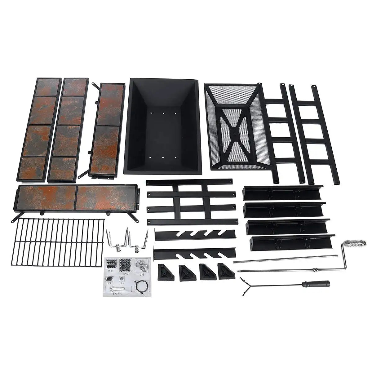 Outdoor Fire Pit Garden Wood Burning Steel Grill Heater