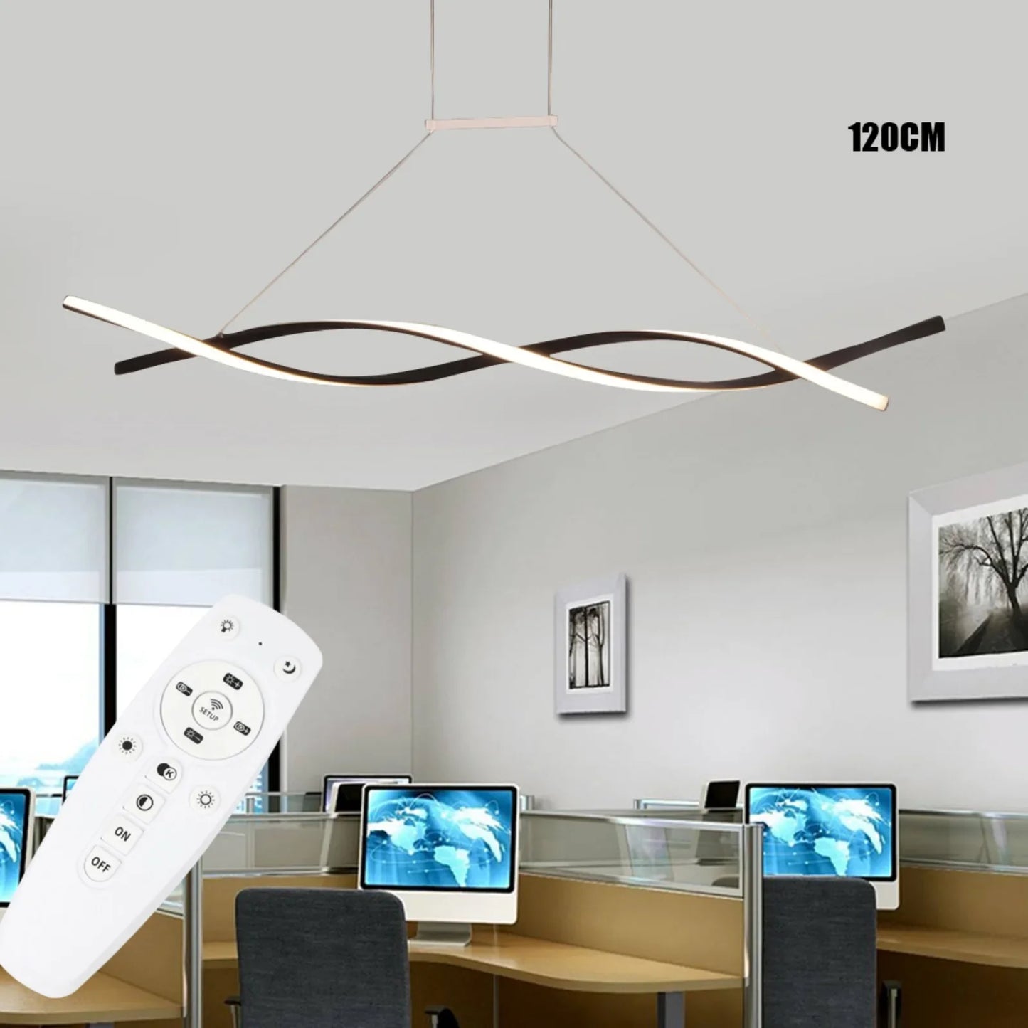 Bymaocar LED Dimmable Pendant Light With Remote Control