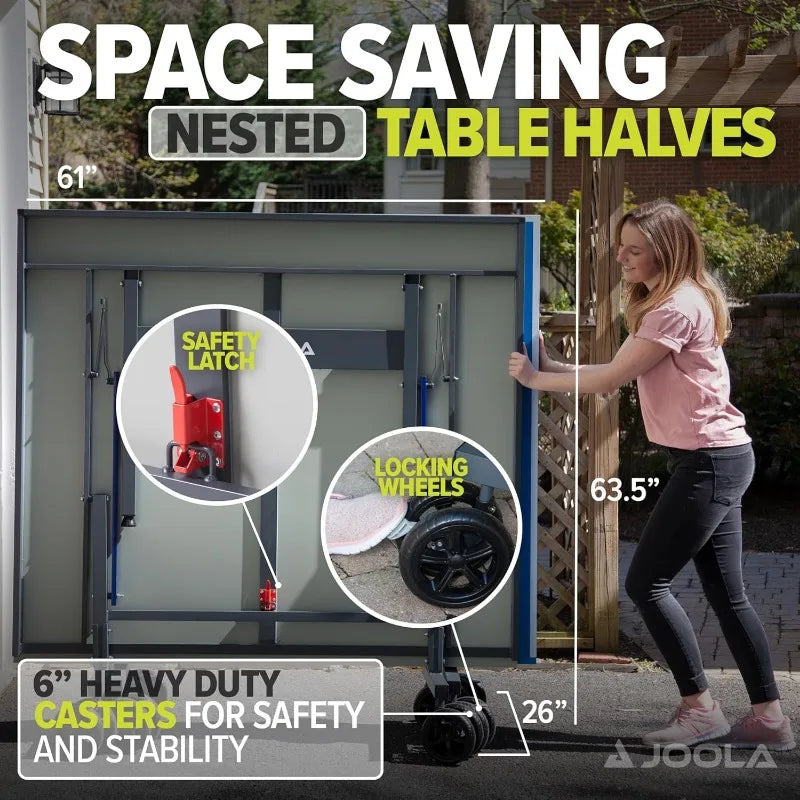 JOOLA Outdoor Ping Pong Table With Waterproof Net Set