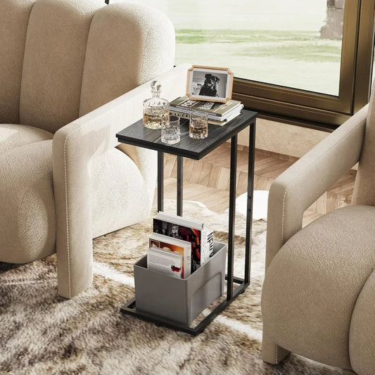 GALAXHERO C Table End Table 2 Tier Side Table With Storage
