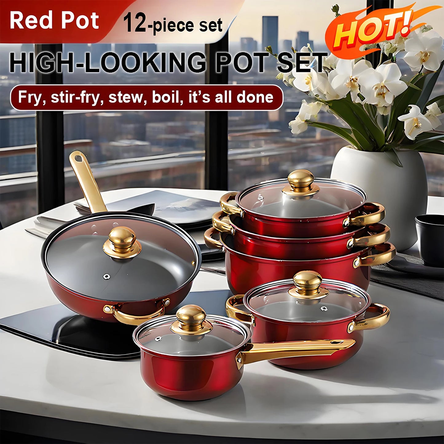 Feature Stainless Steel Cookware Set With Nonstick