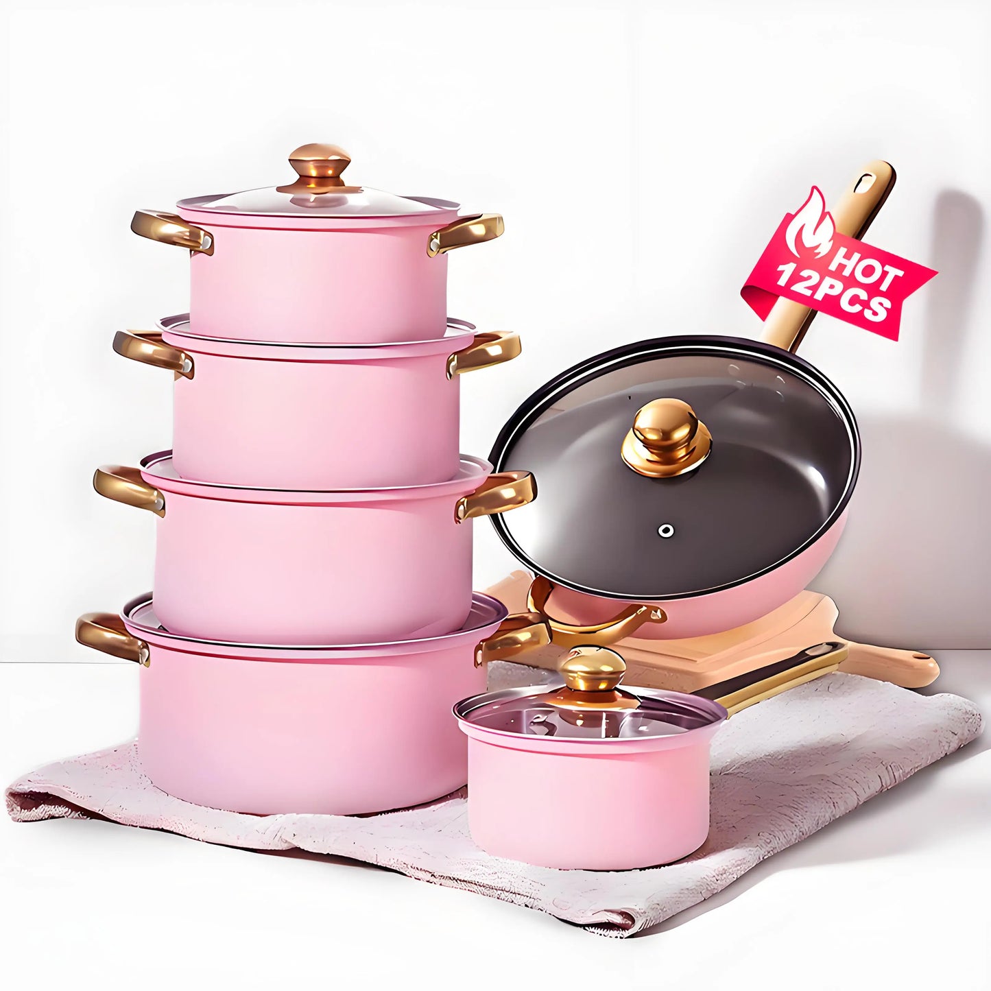 Feature Stainless Steel Cookware Set With Nonstick