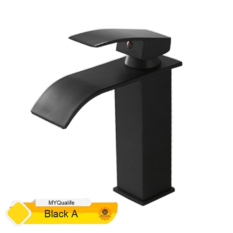 MYQualife Waterfall Bathroom Faucet Vanity Vessel Sink
