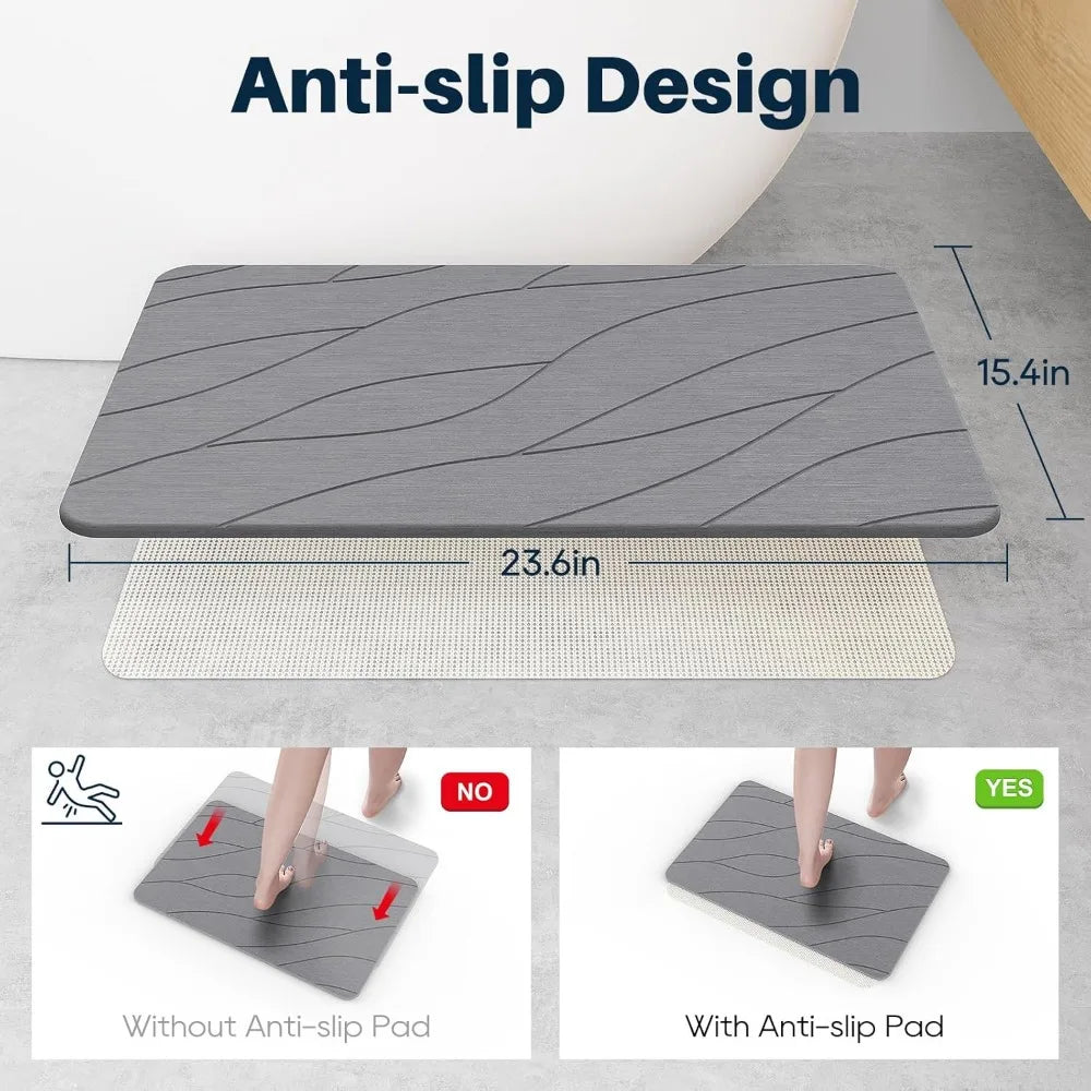 Hign-concerned Diatomite Stone Bath Mat Quick Dry Non Slip