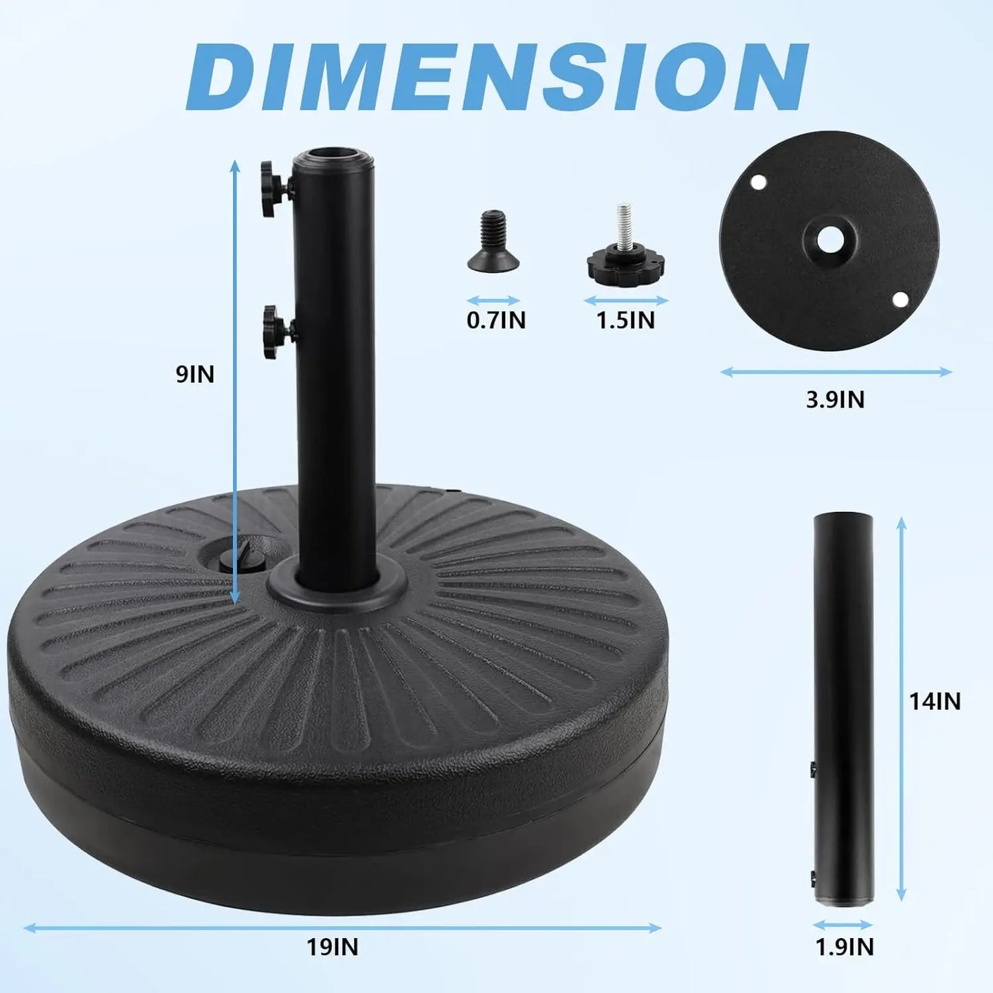 General Use Weighted Base For Outdoor Umbrella Stand