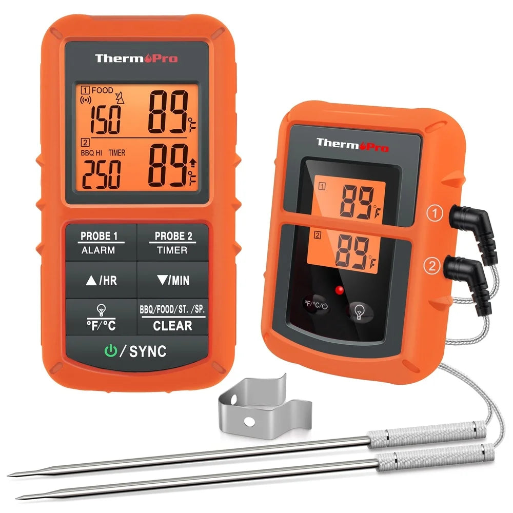 XMSJ Wireless Meat Thermometer Dual Probe With Alarms
