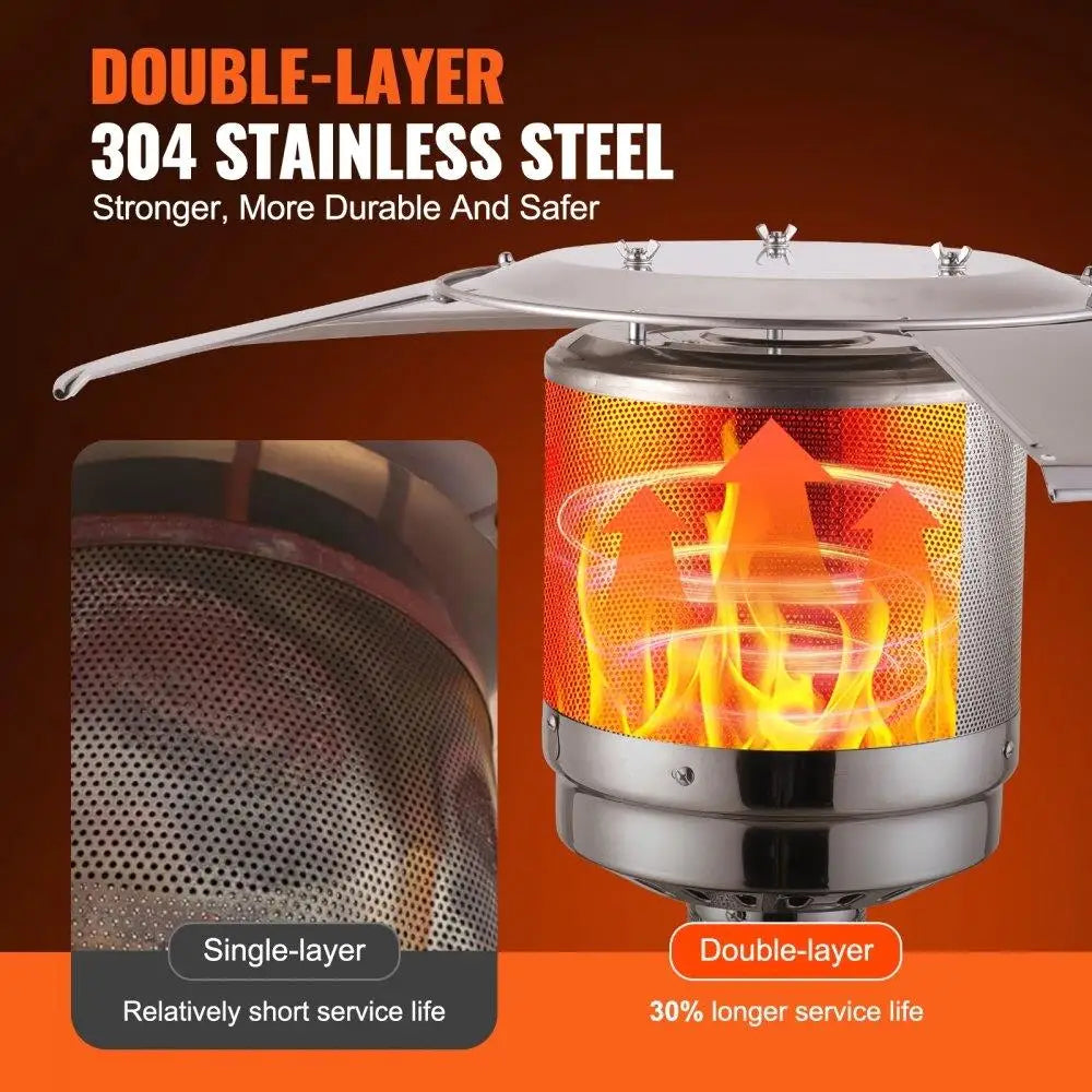 Outdoor Propane Patio Heater 50000BTU Tall Bronze Table Heat Lamp for Garden Deck Party