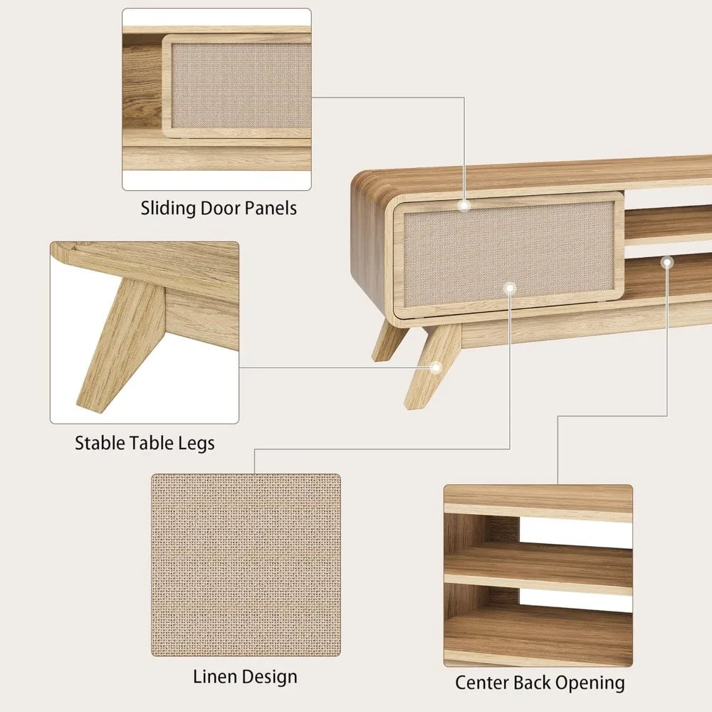 Huanzhuang Modern TV Stand Entertainment Center Storage