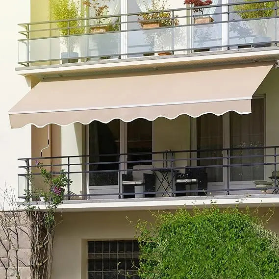 Ticify Retractable Patio Awning For Outdoor Deck Shade