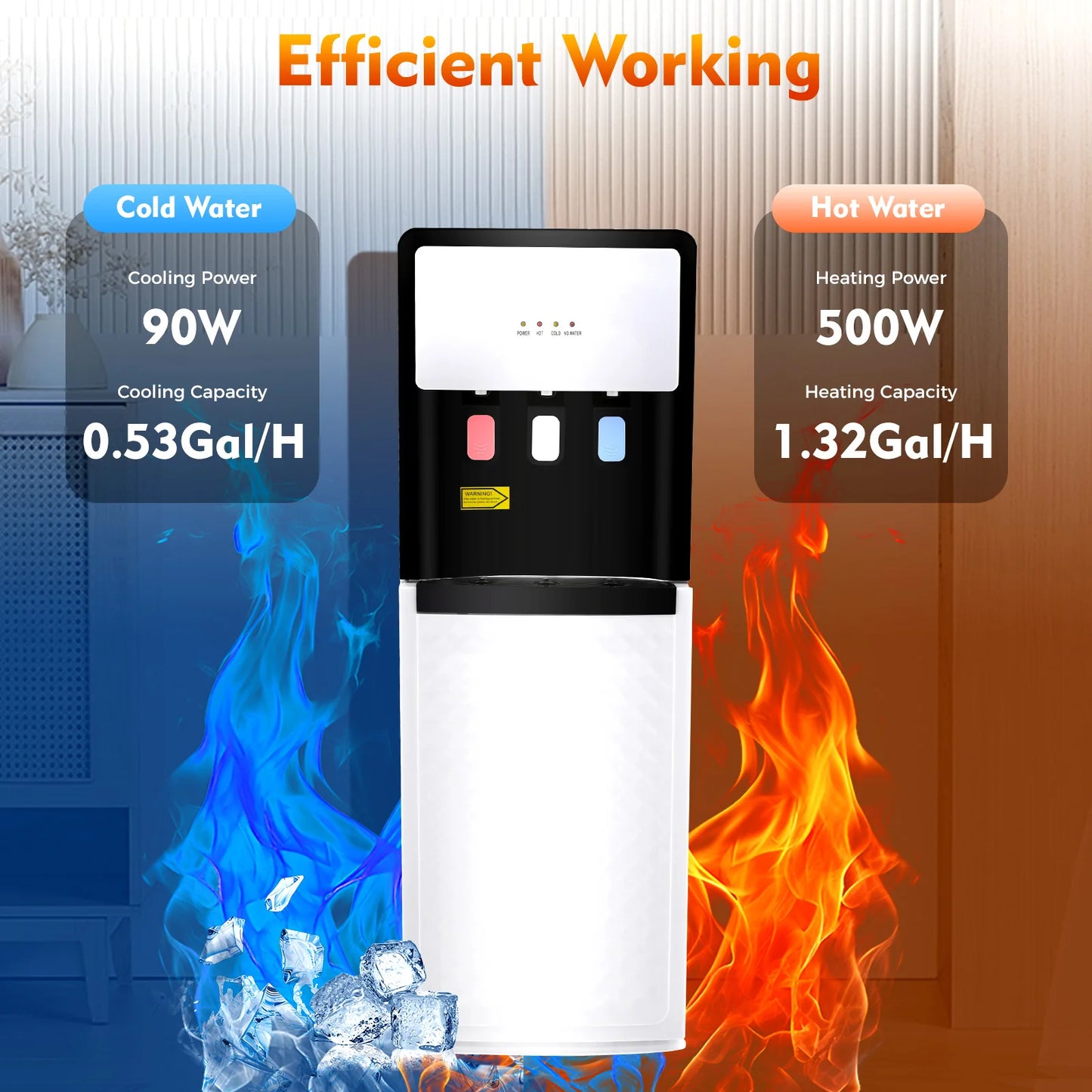 Cold Water Bottom Loading Hot Cold Standing Water Dispenser