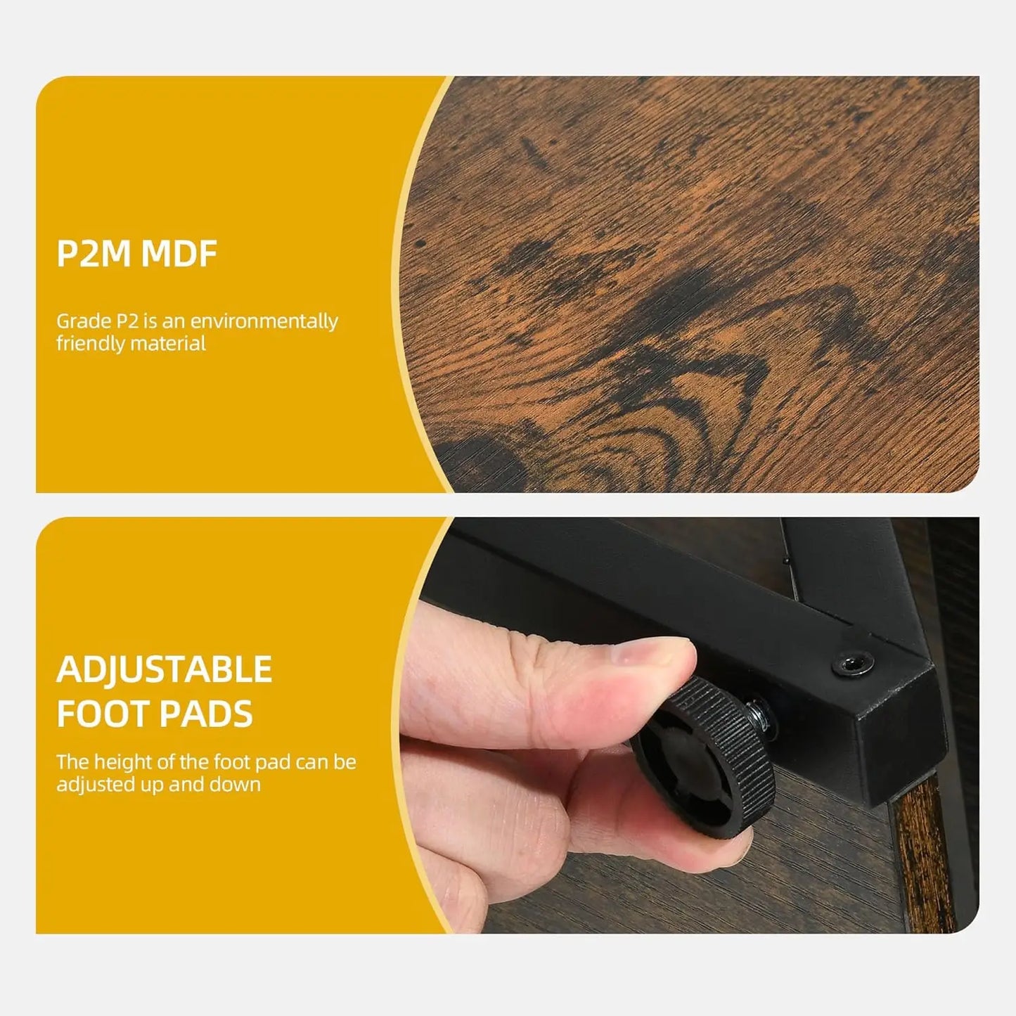 DWVO Rustic TV Stand With Storage Cabinet For Living Room