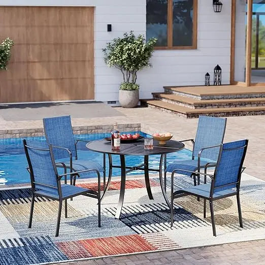All Weather Rattan Patio Dining Set With Removable Cushions