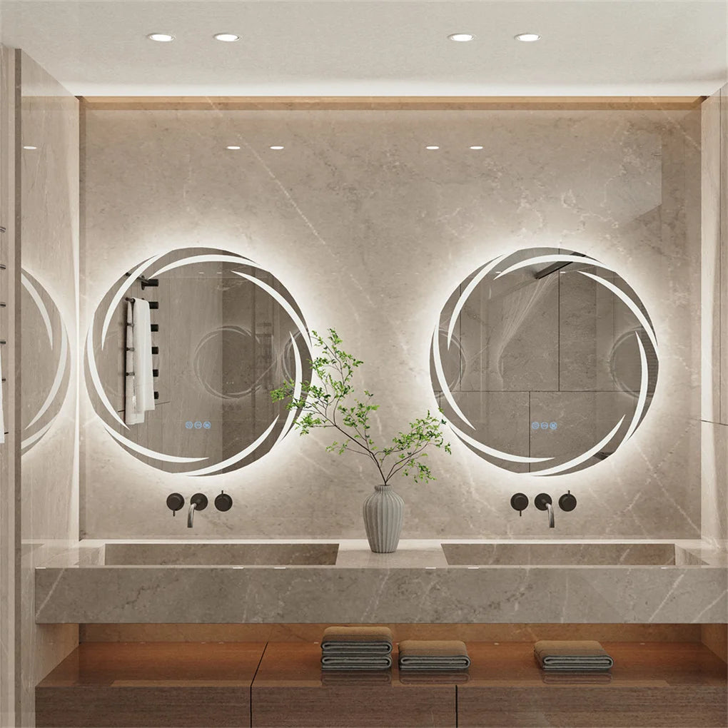 Feature Illuminated Anti Fog LED Circle Backlit Bathroom Mirror