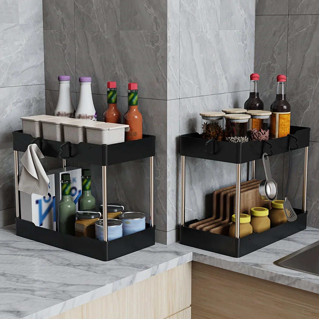 Under Sink Organizer Trio Storage Racks For Cosmetics