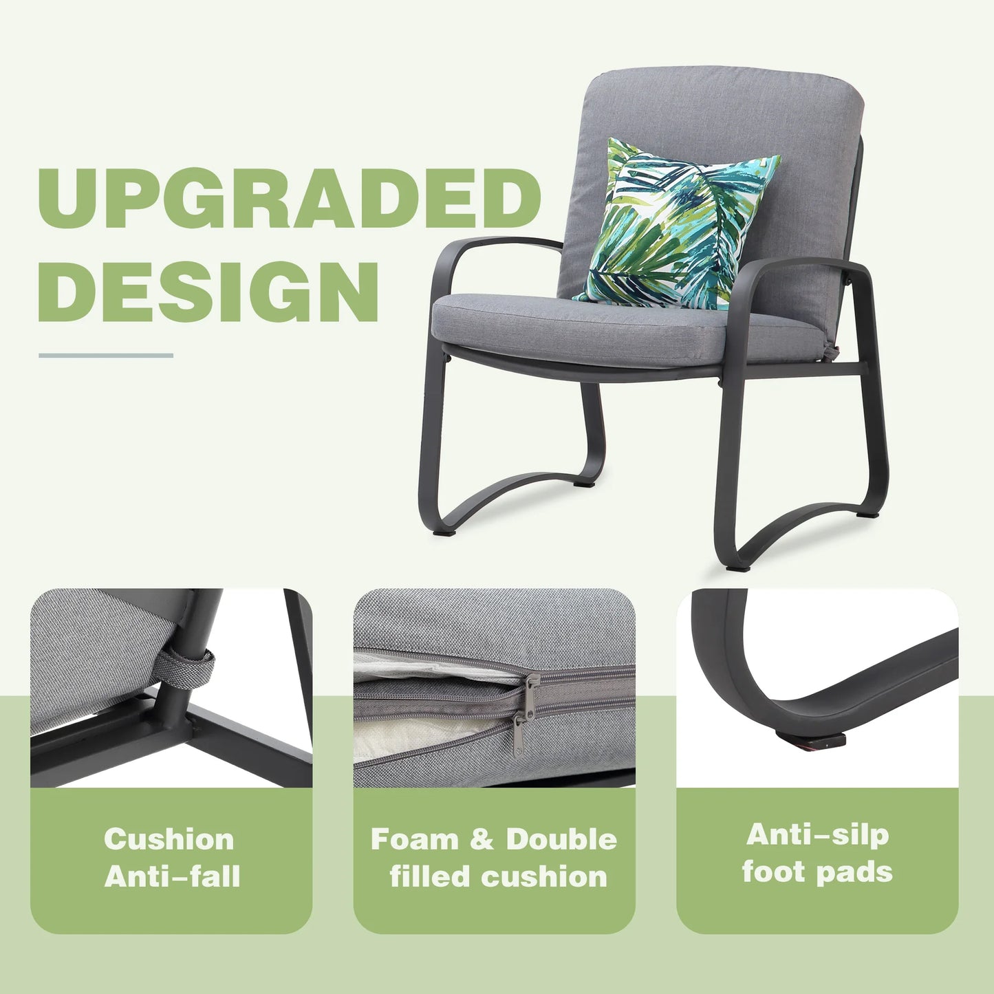 Naga Bahna 3 Piece Rocking Bistro Set Outdoor Wicker Table