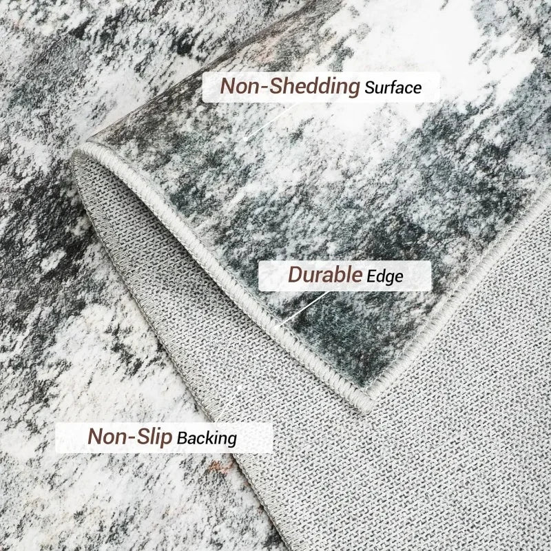 Modern Abstract 8x10 Area Rug for Washable Stain Resistance