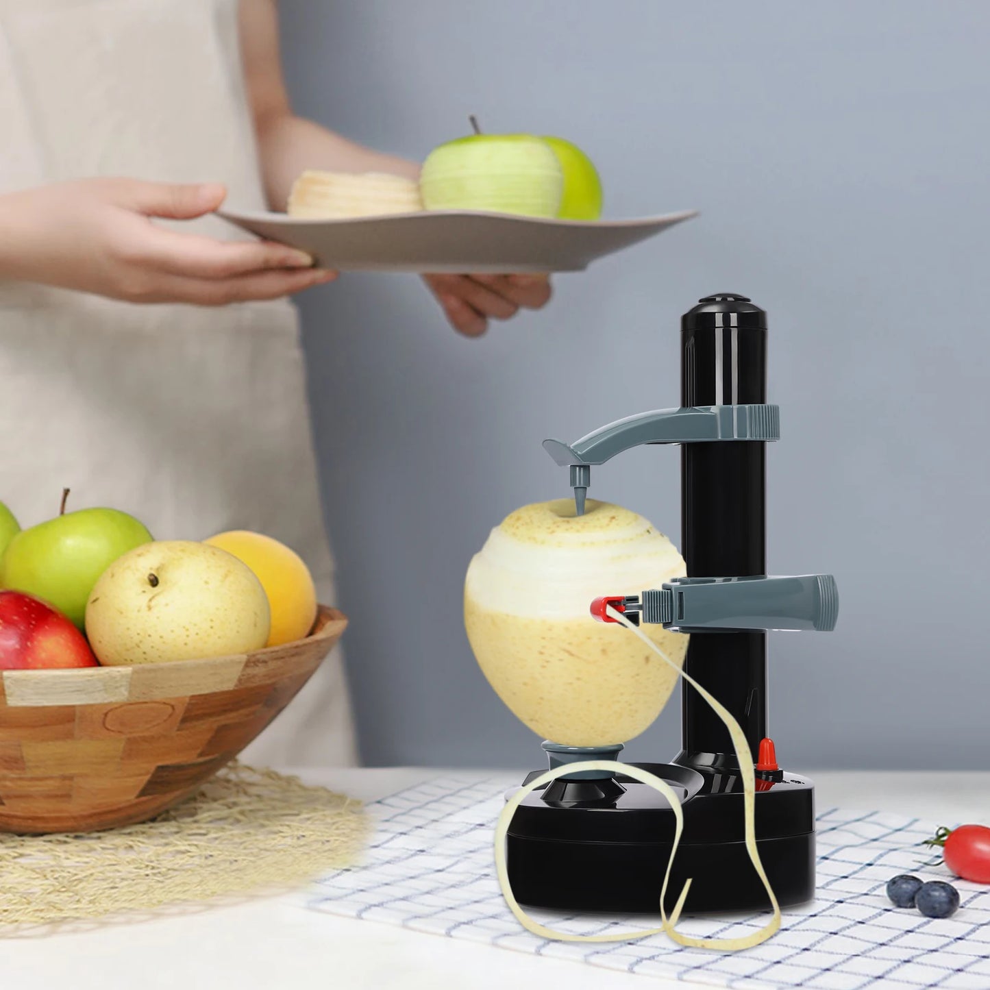 Automatic Electric Peeler for Effortless Vegetable and Fruit Preparation