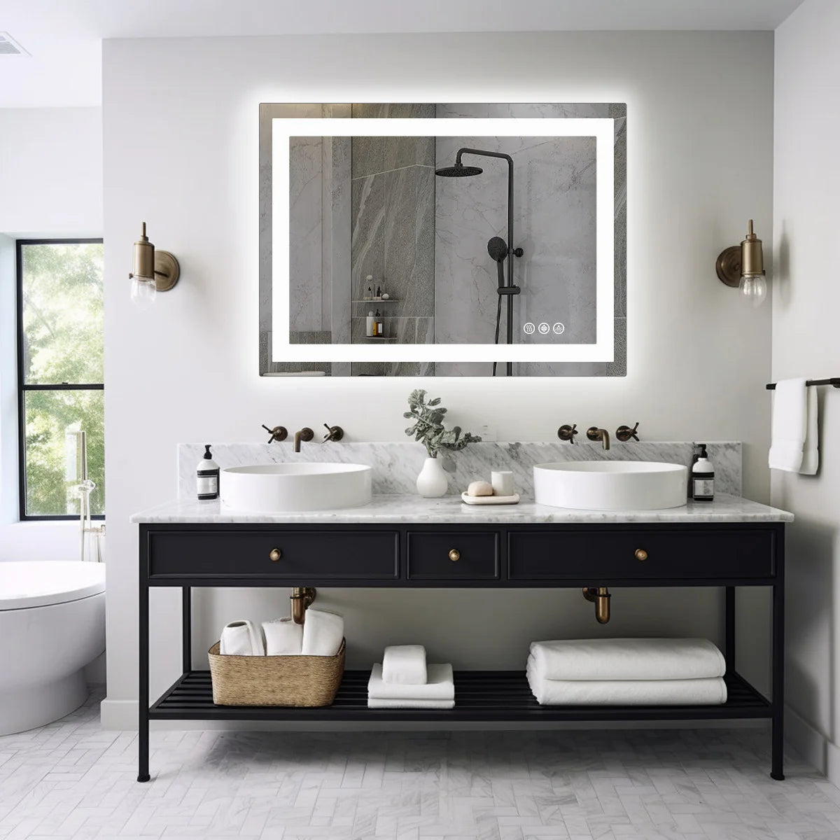 JHK Led Vanity Mirror With Memory Function Front Light