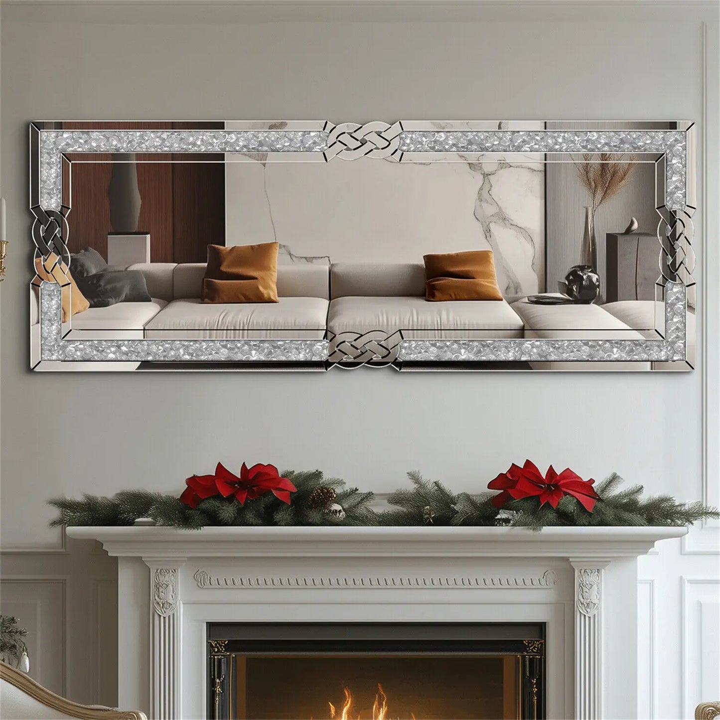Borwart Artloge Wall Mirror Framed Dressing Mirror Modern