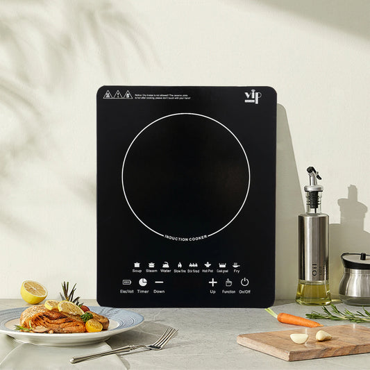 Electric Induction Cooktop with Fast Heat-Up and Auto Shut-Off