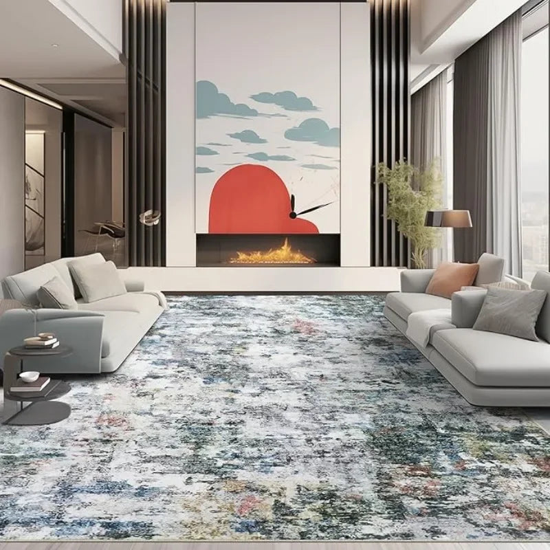Modern Abstract 8x10 Area Rug for Washable Stain Resistance