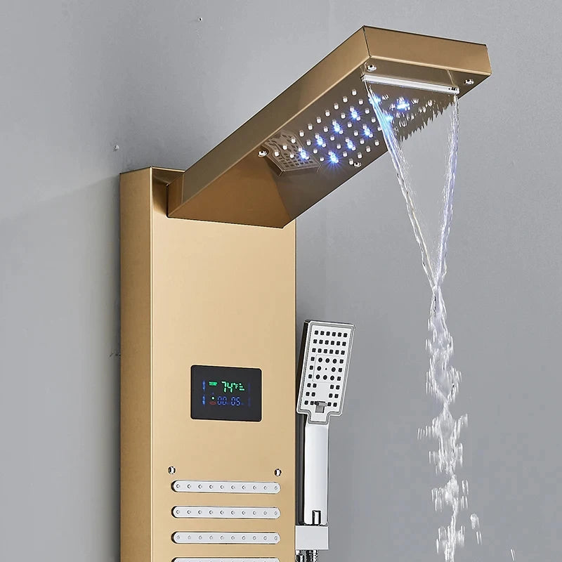MYQualife Golden Shower Panel LED Light Shower Column