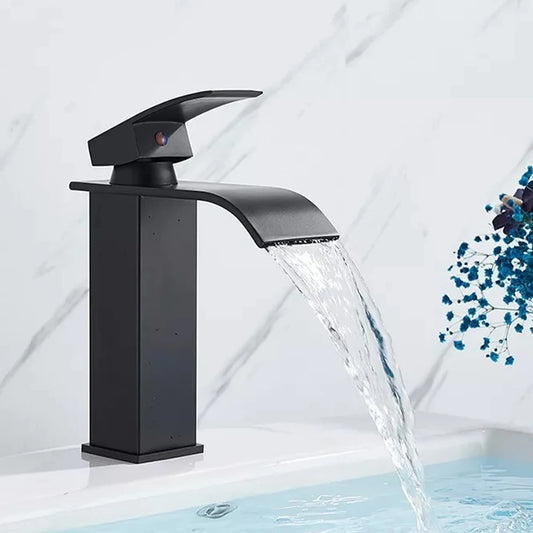 MYQualife Waterfall Bathroom Faucet Vanity Vessel Sink