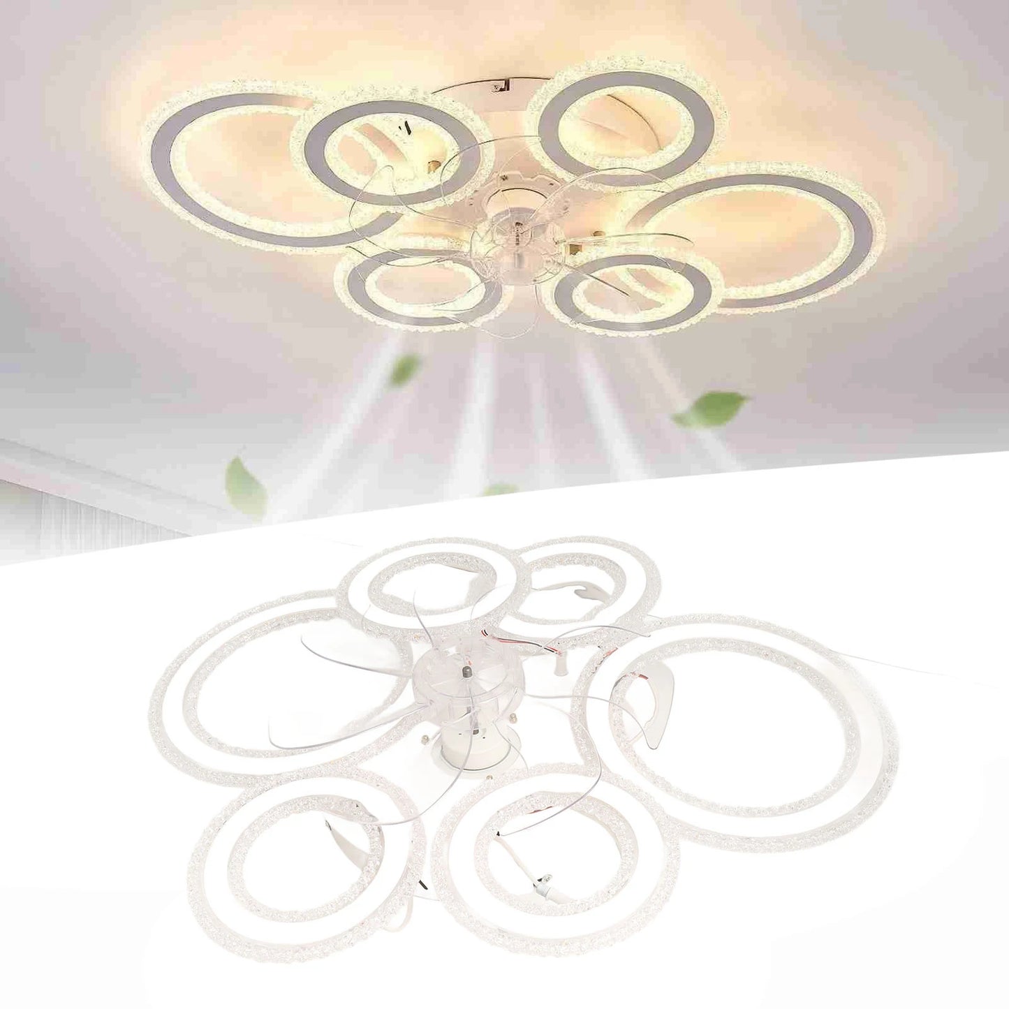 Nordic Modern Ceiling Fan Light Flush Mount For Dining Room