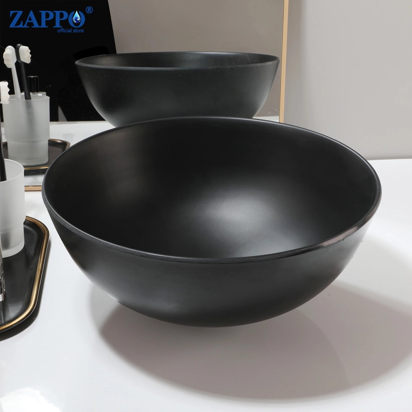 Torayvino Bathroom Vessel Sink Stone Resin Washbasin
