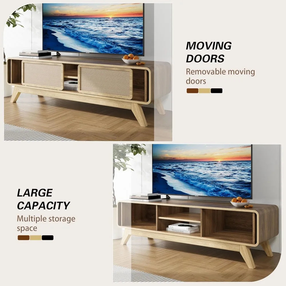 Huanzhuang Modern TV Stand Entertainment Center Storage