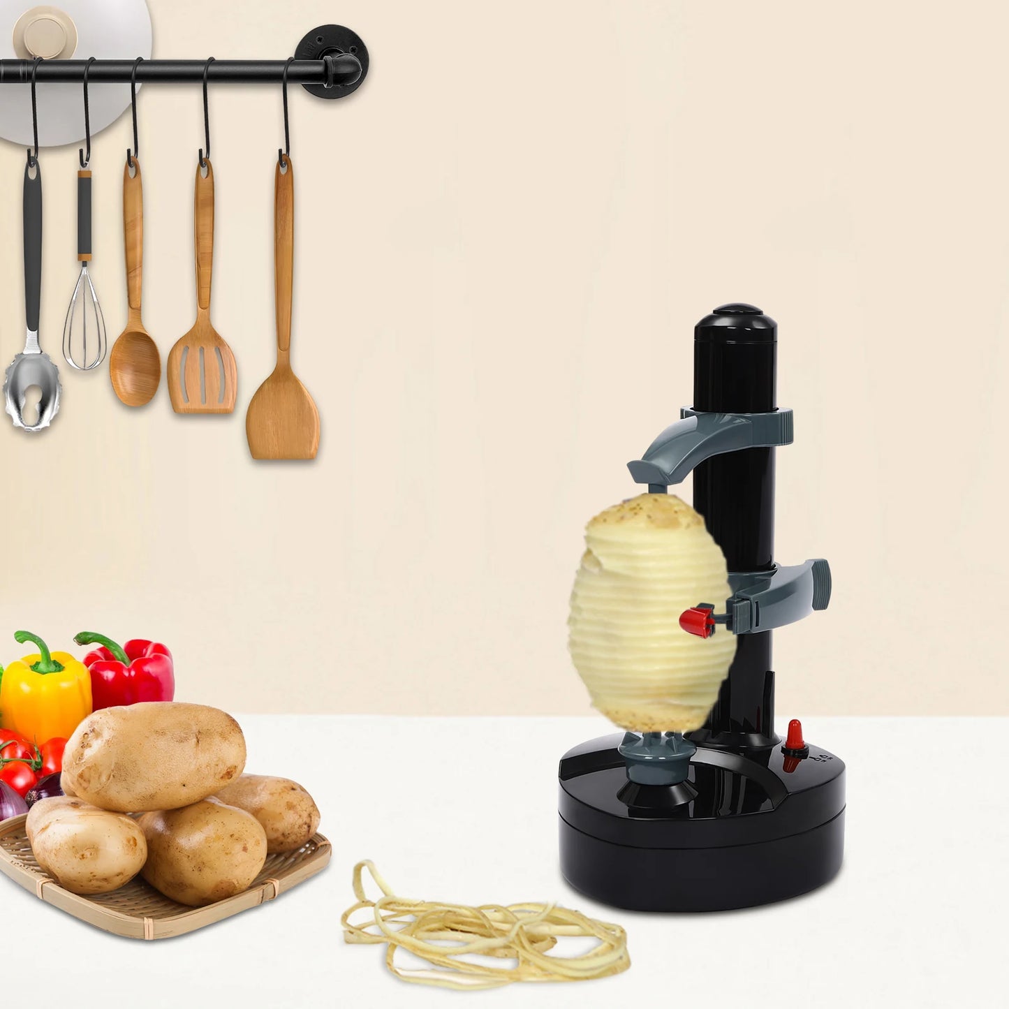 Automatic Electric Peeler for Effortless Vegetable and Fruit Preparation