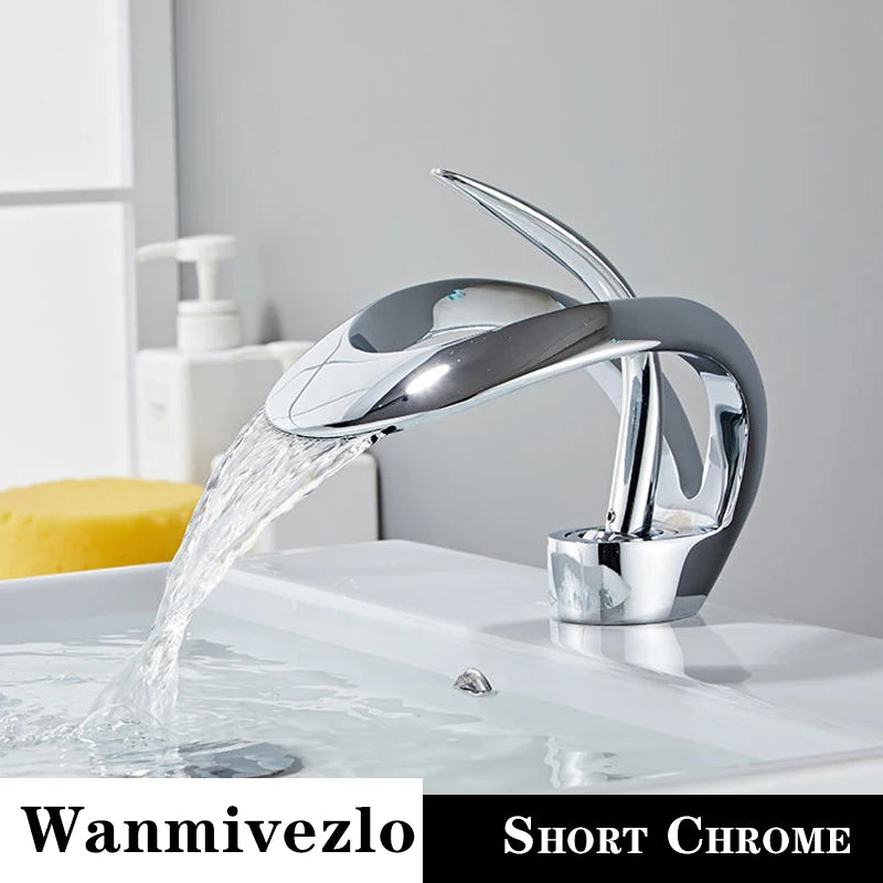Wanmivezlo Waterfall Basin Faucet Deck Mounted Single Hole