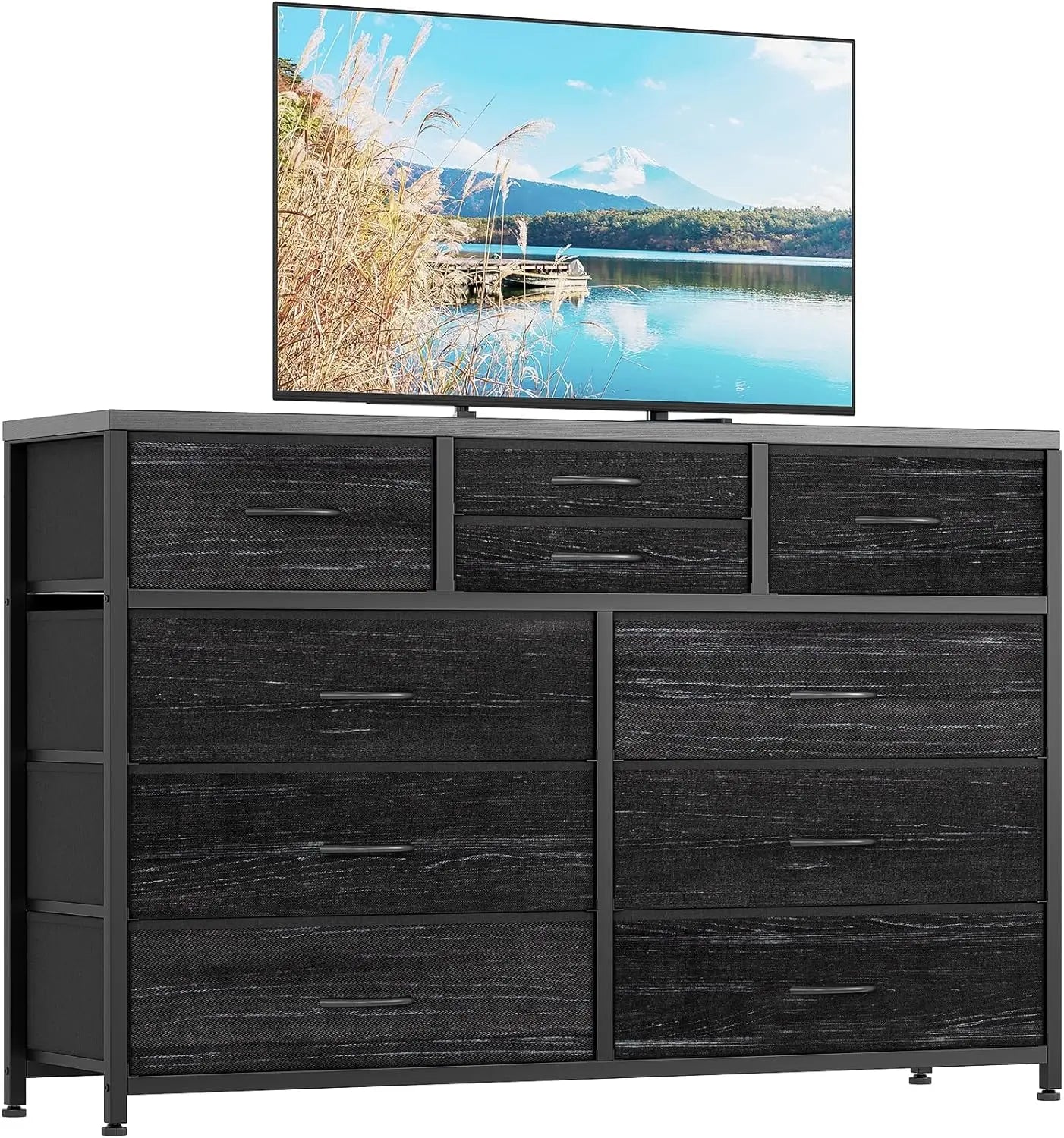 Twister CK TV Stand Dresser With 10 Drawers Storage