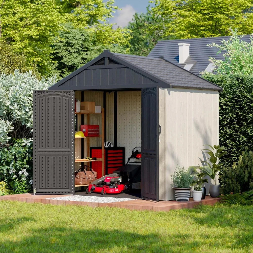 Hign-concerned Plastic Storage Shed With Floor Window