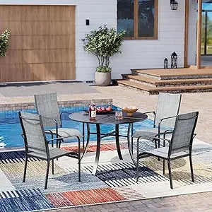 All Weather Rattan Patio Dining Set With Removable Cushions