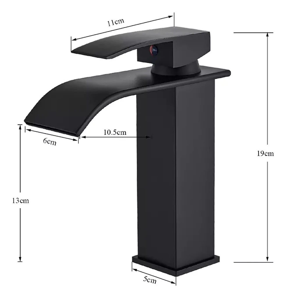 MYQualife Waterfall Bathroom Faucet Vanity Vessel Sink