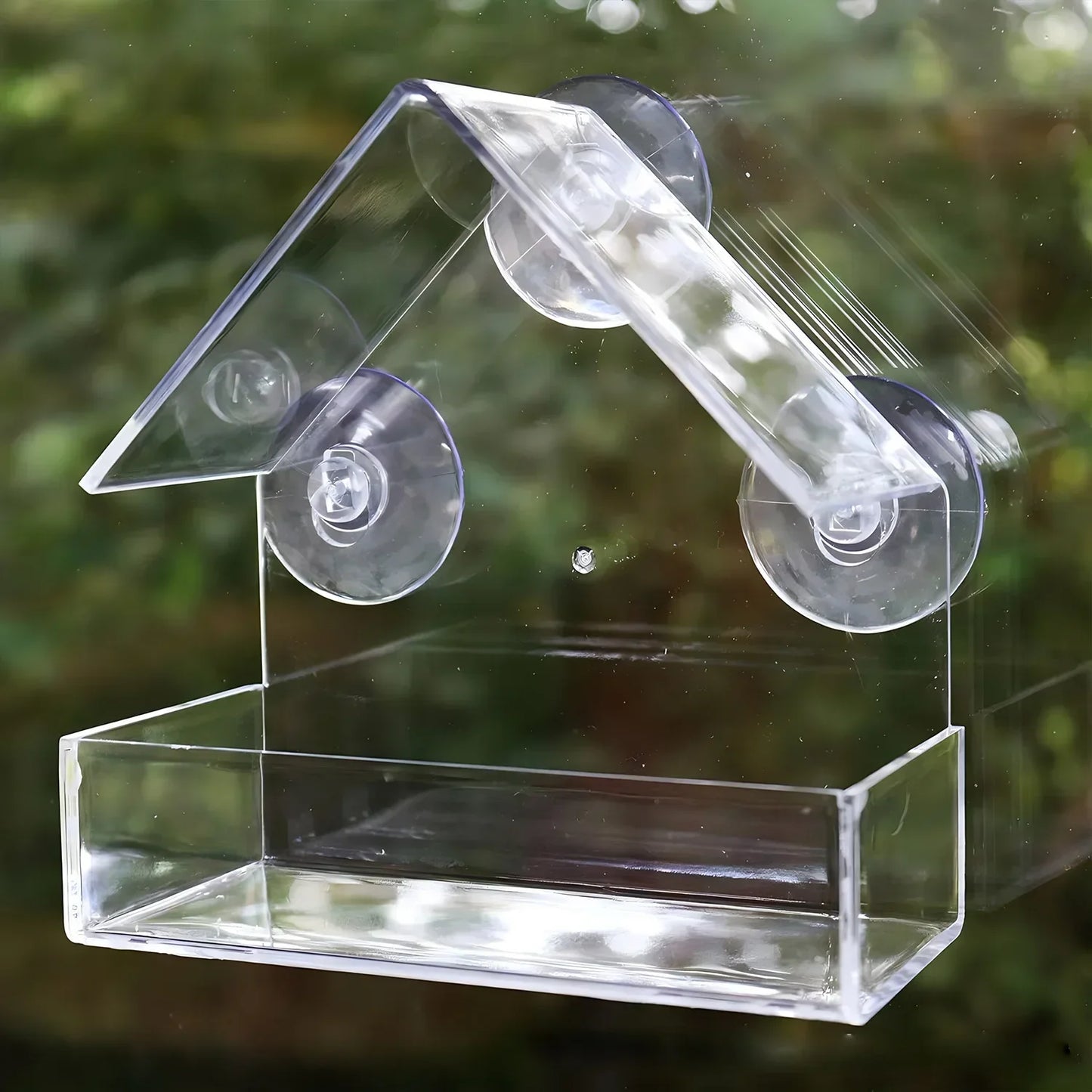 Feature Transparent Window Bird Feeder With Suction Cups