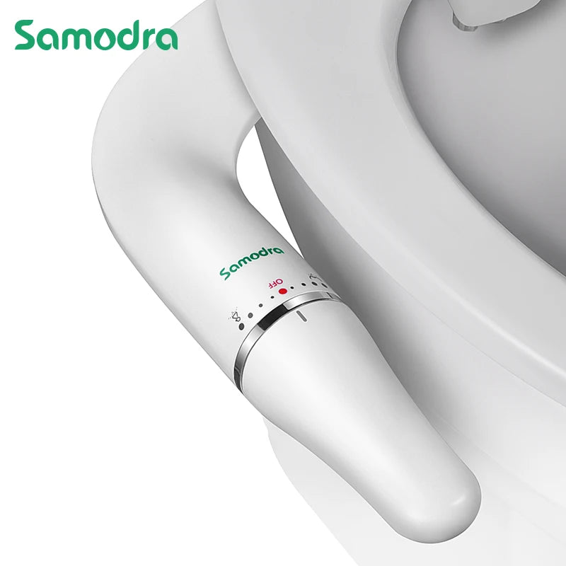 SAMODRA Ultra Slim Toilet Bidet Seat Attachment Brass Inlet