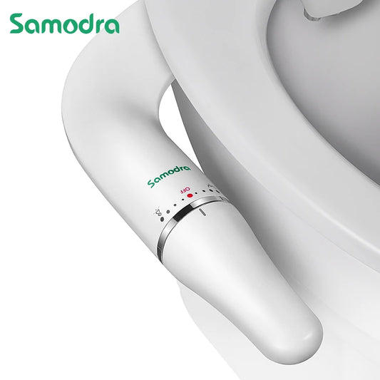 SAMODRA Ultra Slim Toilet Bidet Seat Attachment Brass Inlet