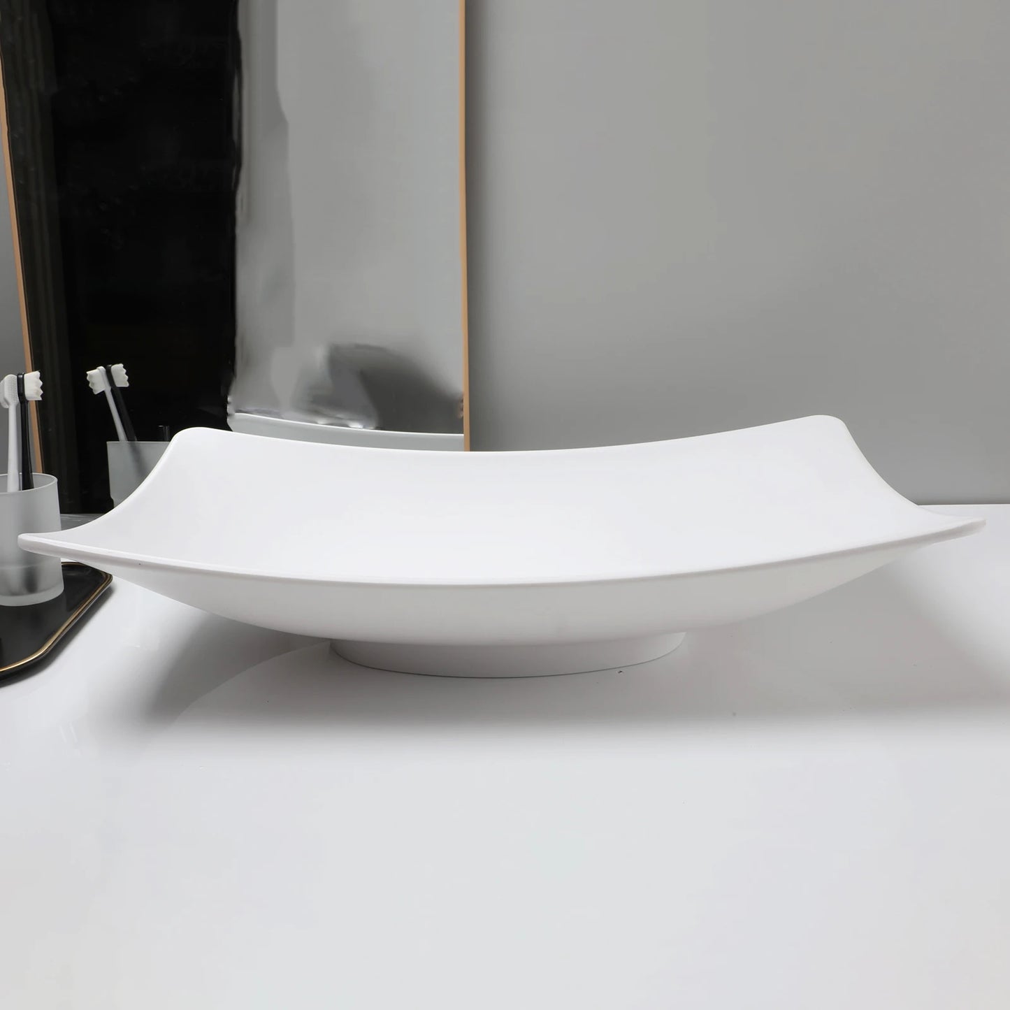Torayvino Bathroom Vessel Sink Stone Resin Washbasin