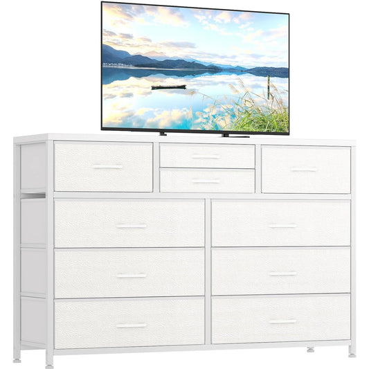 Twister CK TV Stand Dresser With 10 Drawers Storage
