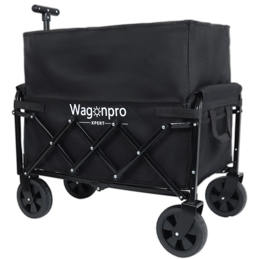 Feature Expandable Dual Layer Utility Wagon With Storage