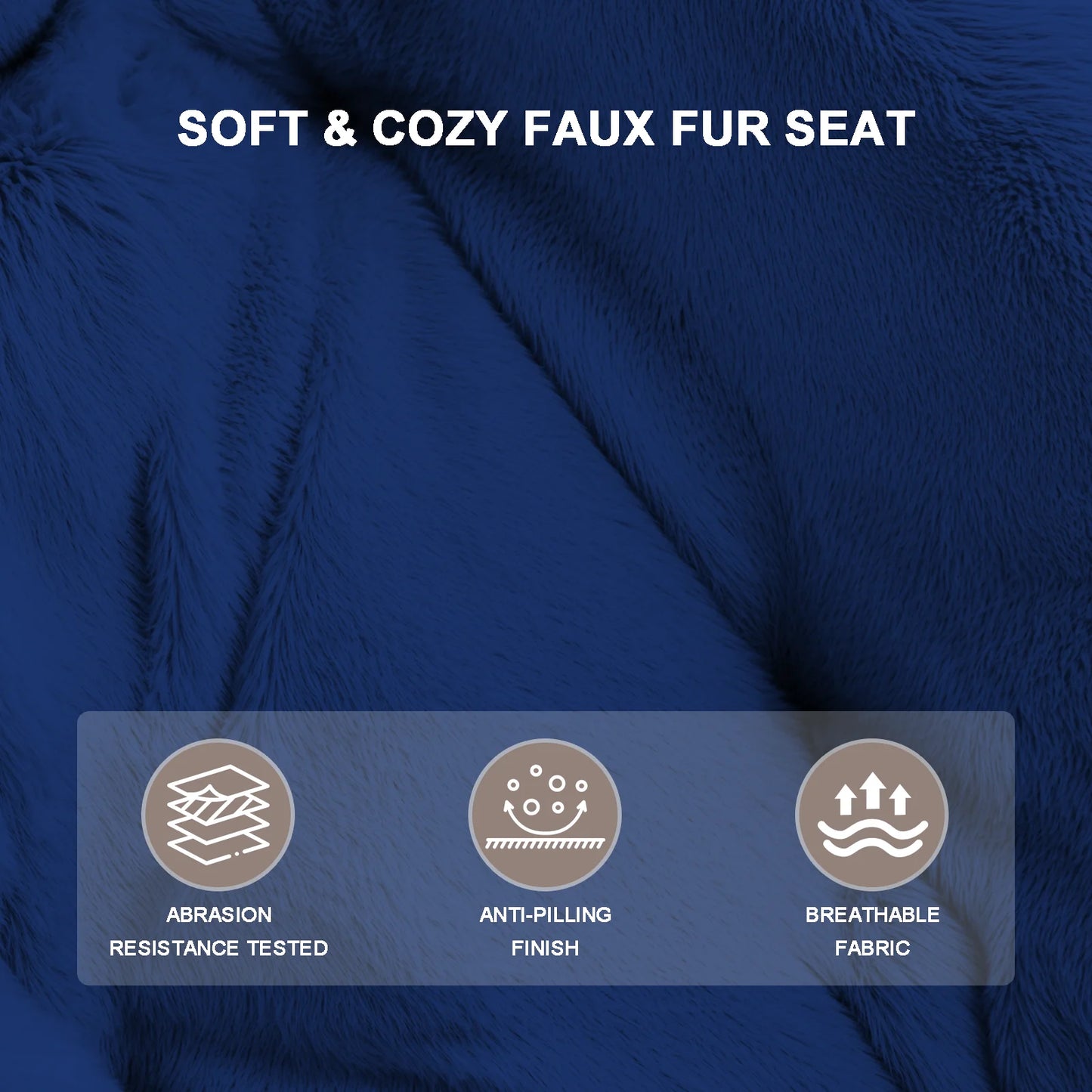 Grezone Round Foldable Saucer Chair Moon Chair Metal Frame