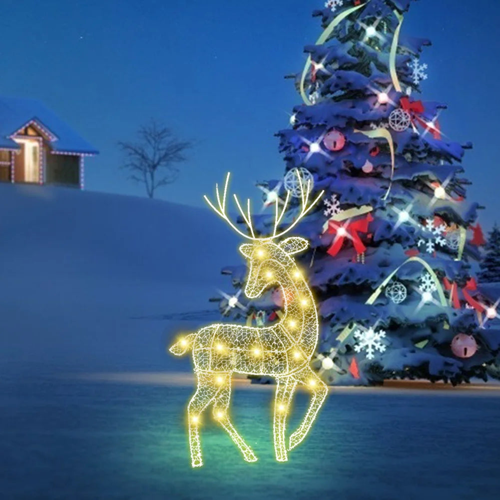 Alloet Battery Powered DIY Reindeer Ornaments For Garden