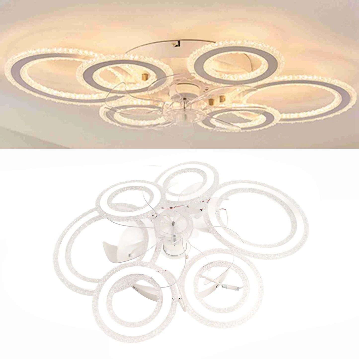 Nordic Modern Ceiling Fan Light Flush Mount For Dining Room