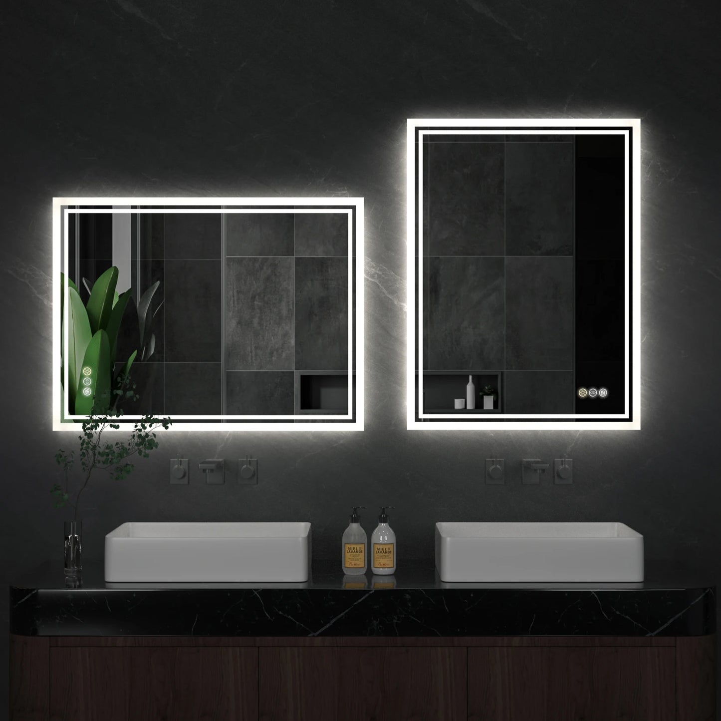 Wisfor LED Backlit Frameless Bathroom Vanity Mirror With Anti Fog